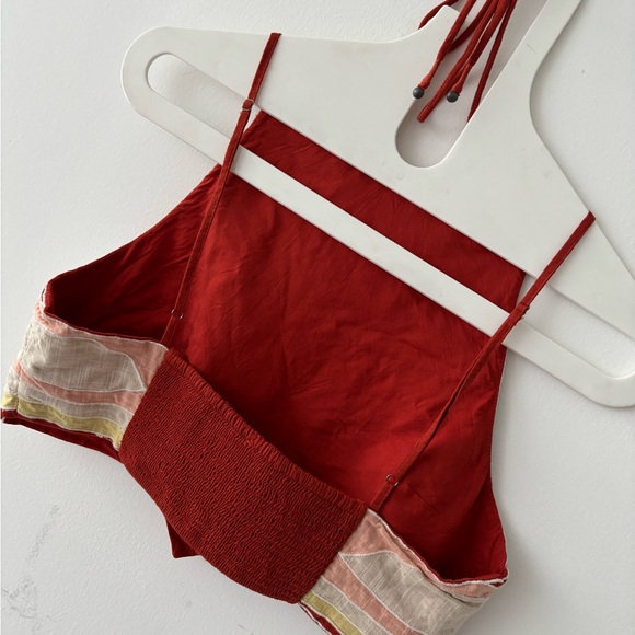 NWOT Free People Lotus Appliqué halter top crop top size M - Picture 6 of 11